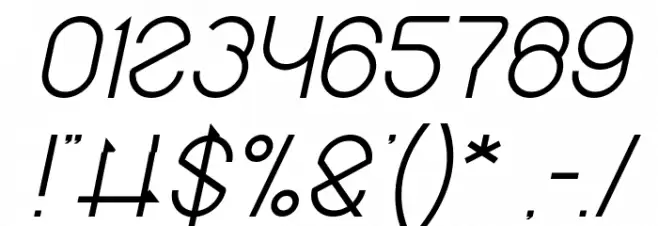 Maruciel Italic Font OTHER CHARS