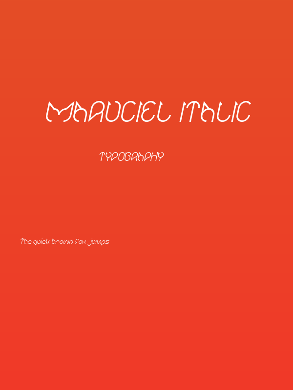 Maruciel Italic Poster