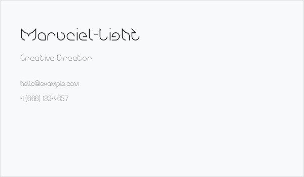 Maruciel-Light Business Card