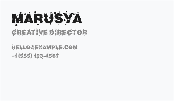 Marusya Business Card