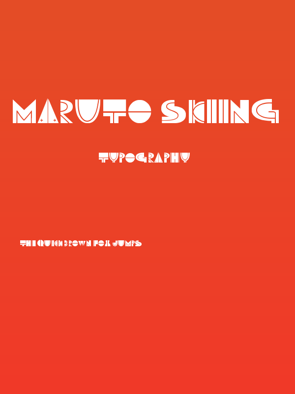 Maruto Skiing Poster