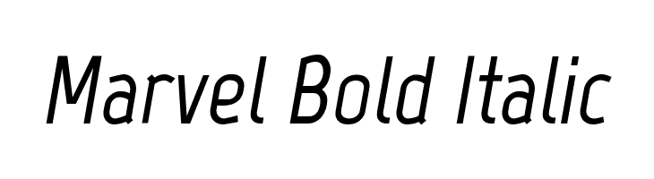 Marvel Bold Italic Font