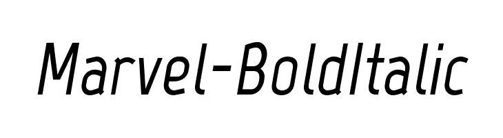 Marvel-BoldItalic Font