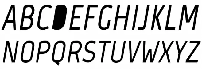 Marvel-BoldItalic Font Litere mari