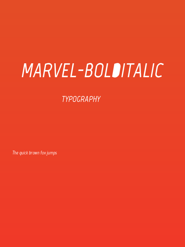 Marvel-BoldItalic Poster