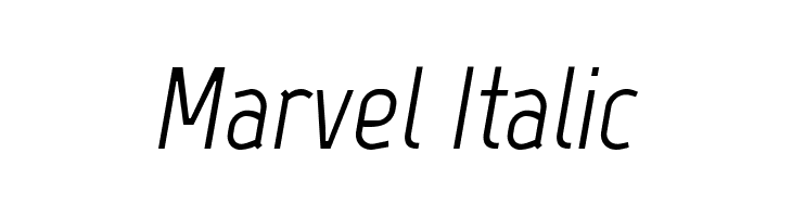 Marvel Italic Font