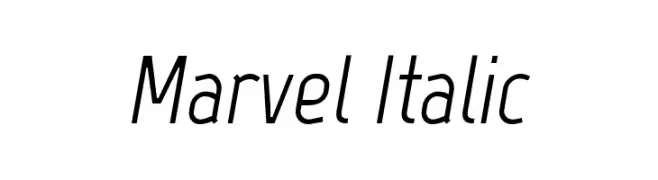 Marvel Italic  Frei Schriftart Herunterladen