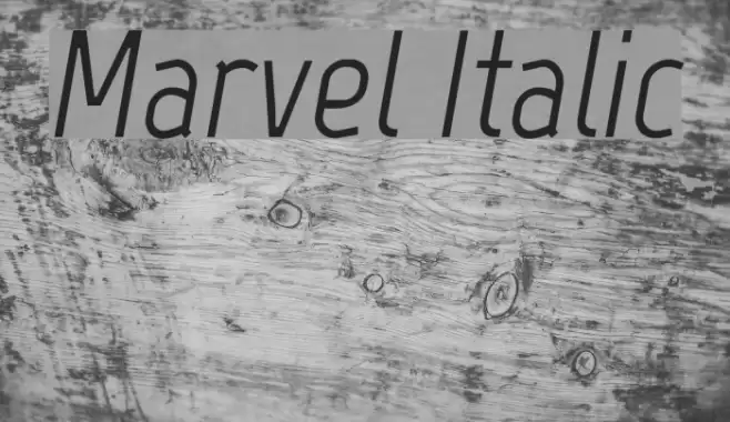 Marvel Italic Font examples