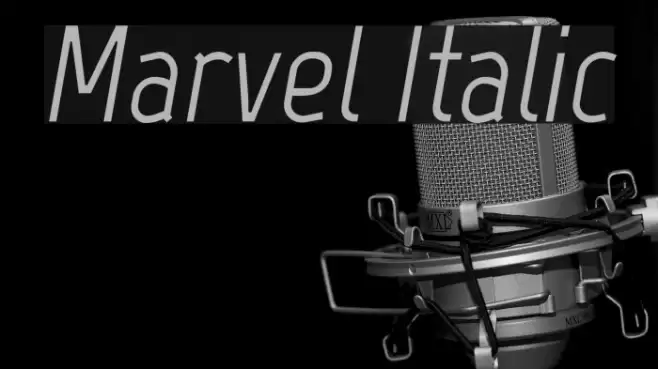 Marvel Italic Font examples
