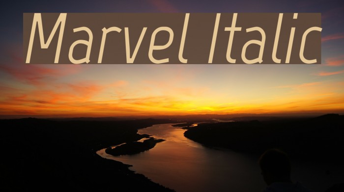 Marvel Italic Font examples