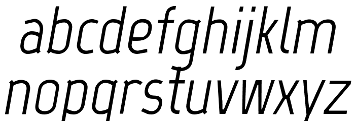 Marvel Italic Font LOWERCASE