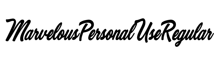 Marvelous Personal Use Regular  Descarca Fonturi Gratis