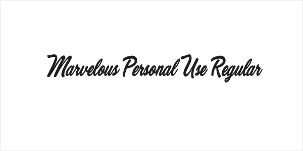 Marvelous Personal Use Regular Logo