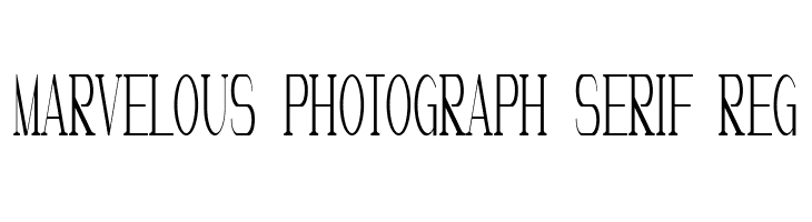Marvelous Photograph Serif Reg  Free Fonts Download