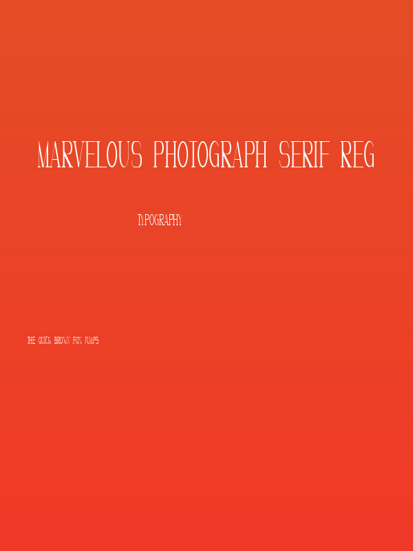 Marvelous Photograph Serif Reg Poster