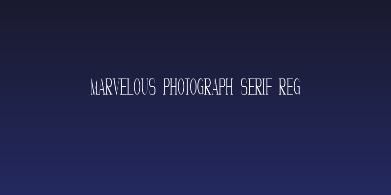 Marvelous Photograph Serif Reg Social Header