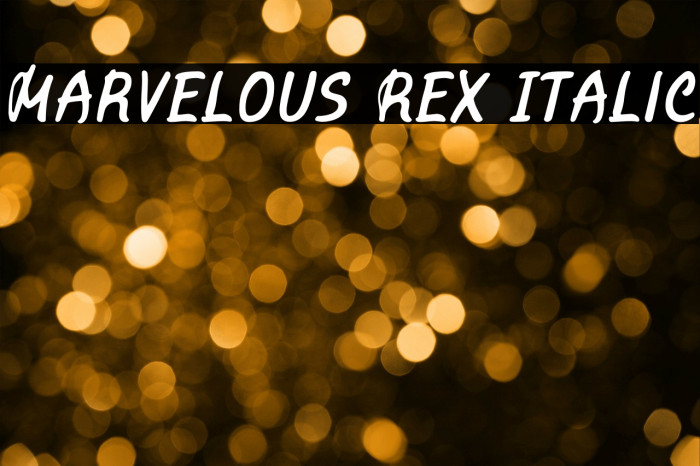 Marvelous Rex Italic Font examples
