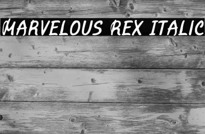 Marvelous Rex Italic Font examples
