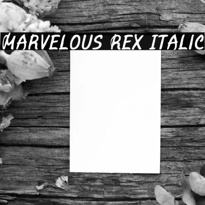 Marvelous Rex Italic Font examples