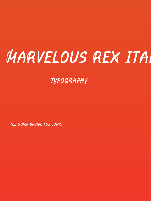 Marvelous Rex Italic Poster