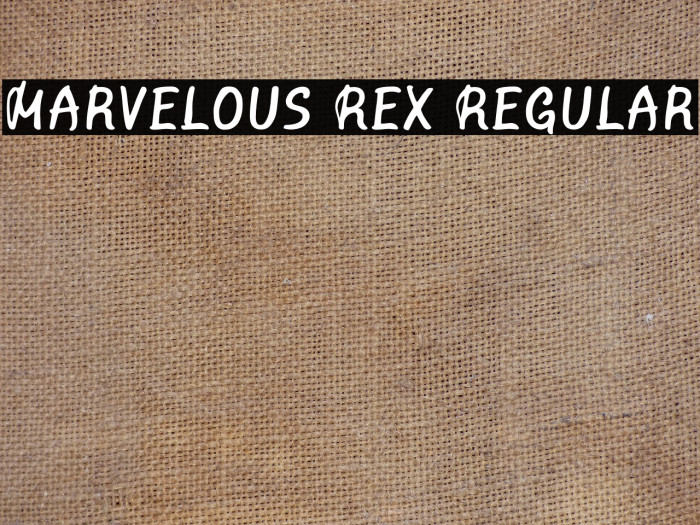 Marvelous Rex Regular Font examples