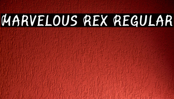 Marvelous Rex Regular Font examples