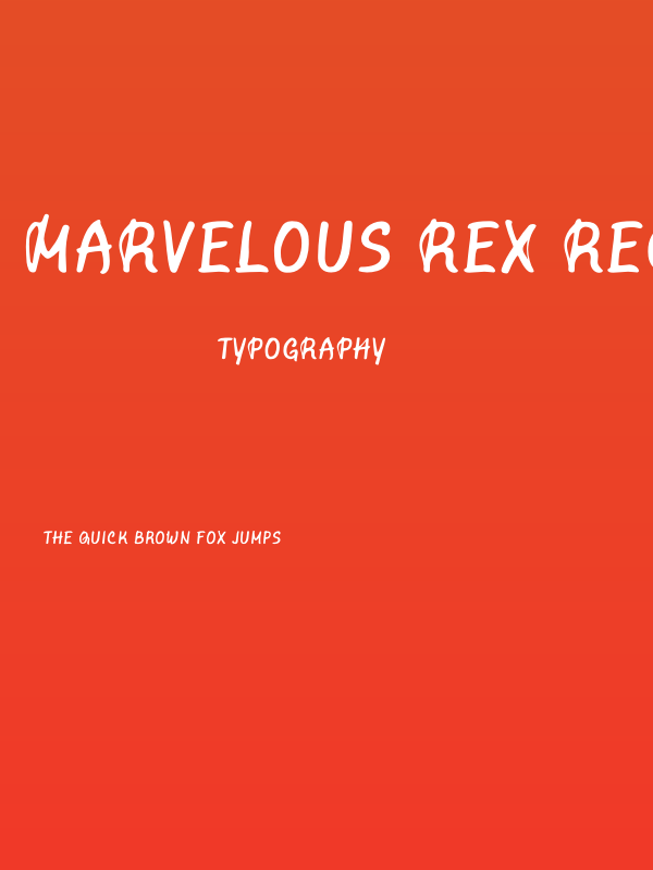 Marvelous Rex Regular Poster