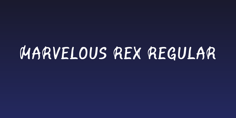 Marvelous Rex Regular Social Header