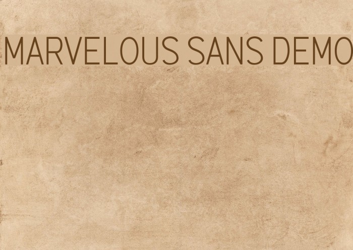 Marvelous Sans Demo لخطوط تنزيل examples