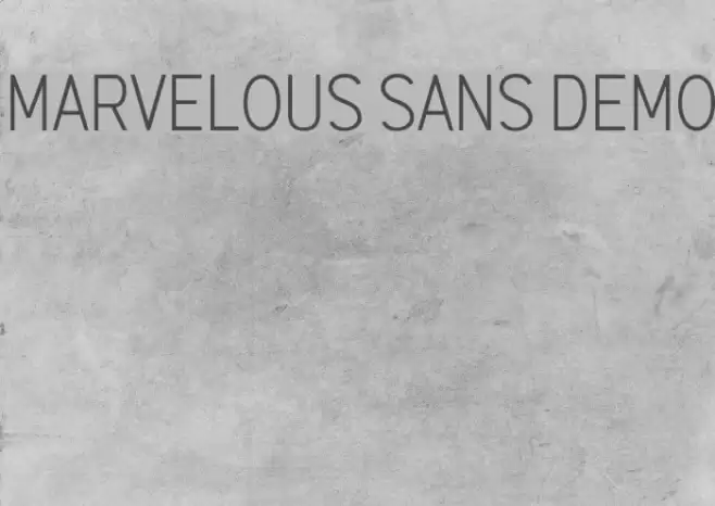 Marvelous Sans Demo Schriftart examples