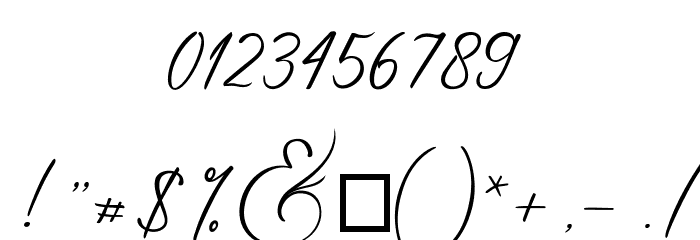 Marvelous Script Demo Font OTHER CHARS