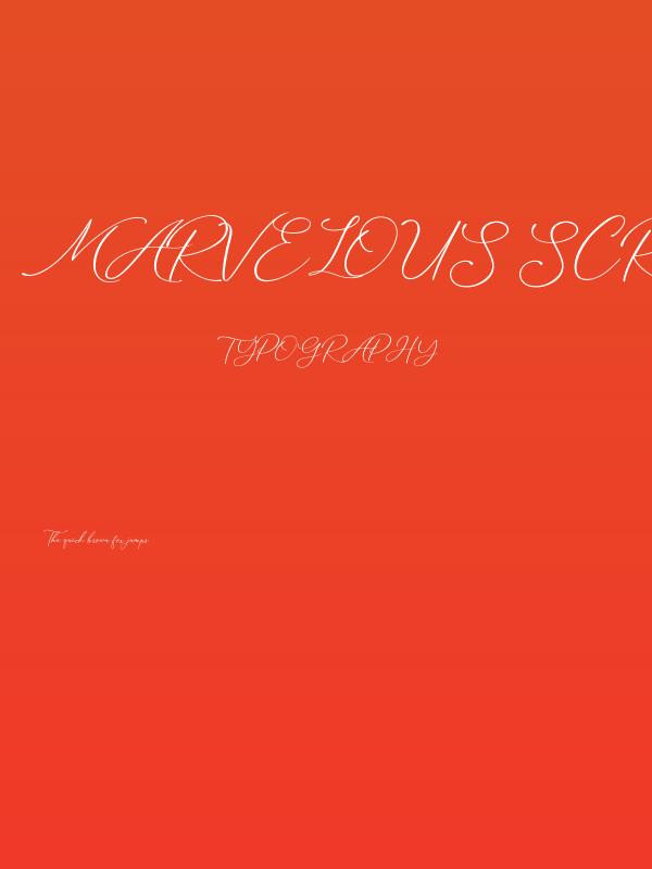 Marvelous Script Demo Poster