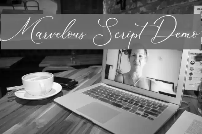 Marvelous Script Demo Font examples