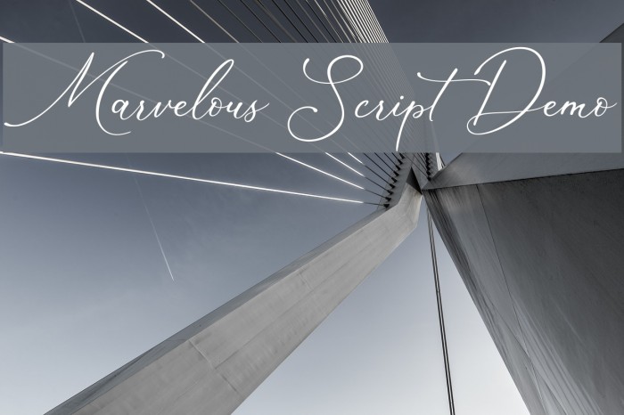 Marvelous Script Demo Font examples