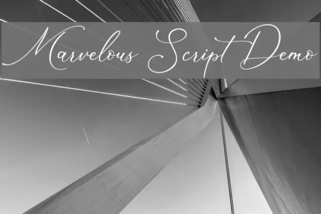 Marvelous Script Demo Font examples
