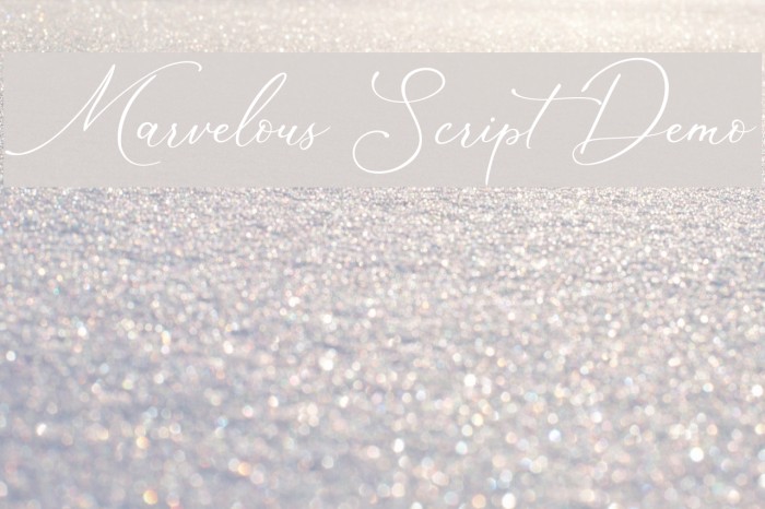 Marvelous Script Demo Font examples