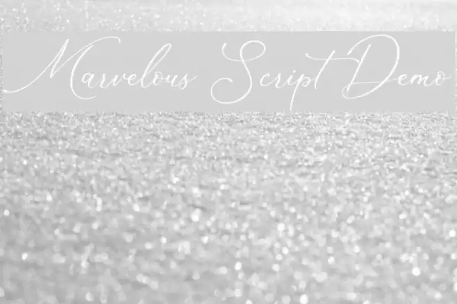 Marvelous Script Demo Font examples
