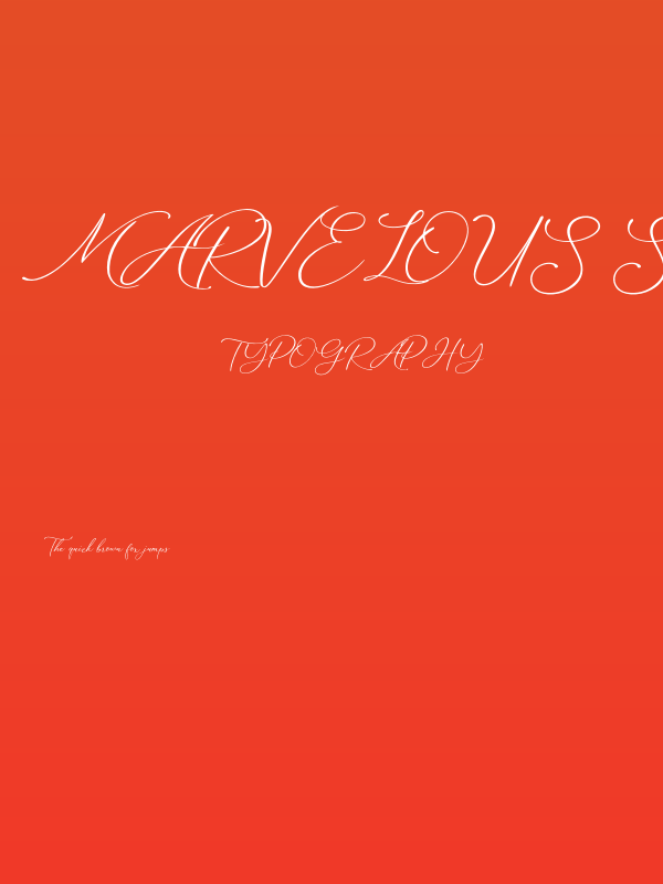 Marvelous Script Demo Poster
