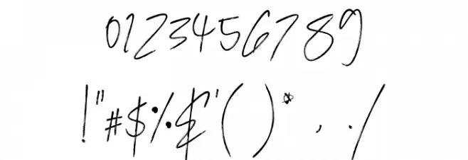 MarvelousPhotographScript-Reg Font OTHER CHARS