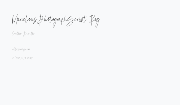 MarvelousPhotographScript-Reg Business Card