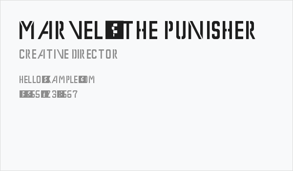 Marvel's The Punisher Business Card