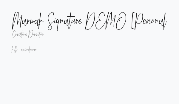 Marwah Signature DEMO [Personal Business Card