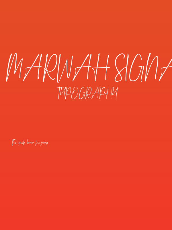 Marwah Signature DEMO [Personal Poster
