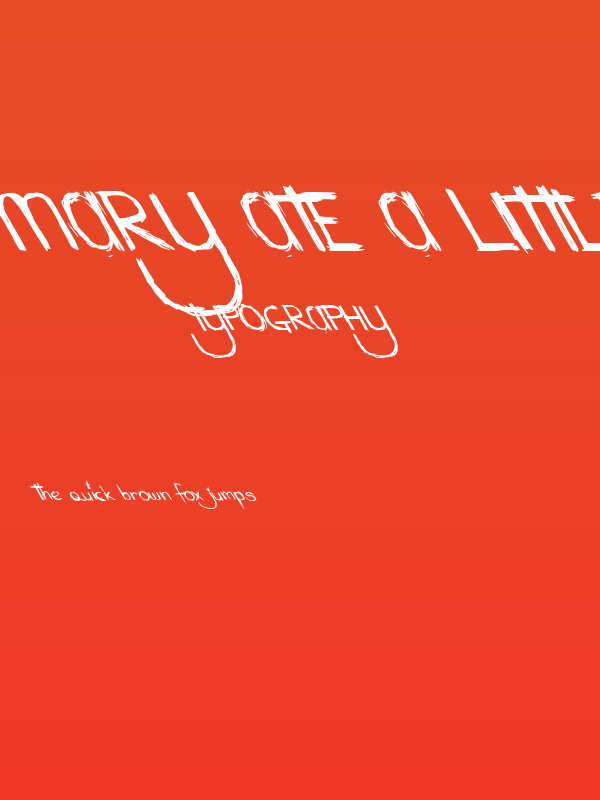 Mary Ate A Little Lamb Italic Left Poster
