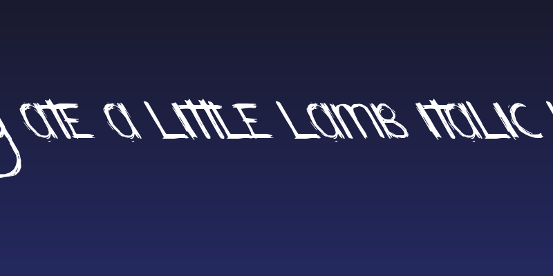 Mary Ate A Little Lamb Italic Left Social Header