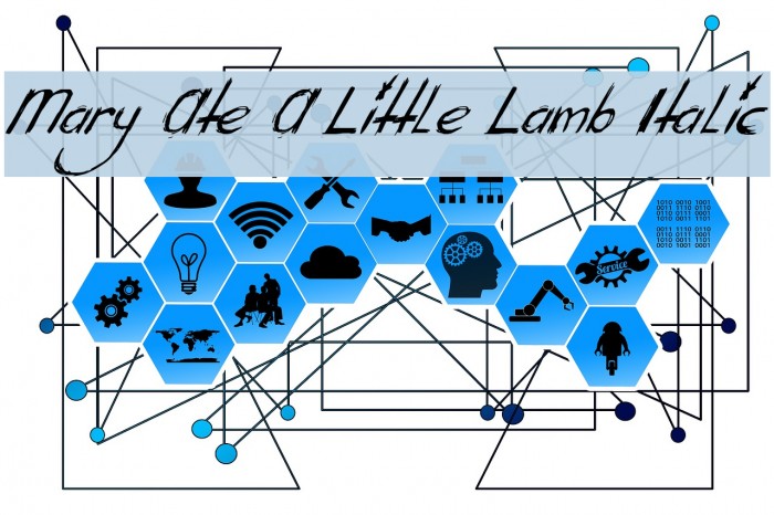 Mary Ate A Little Lamb Italic Example 2