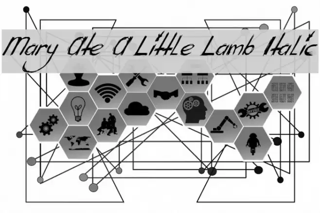 Mary Ate A Little Lamb Italic Font examples