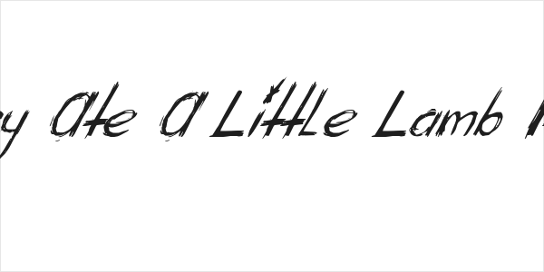 Mary Ate A Little Lamb Italic Logo