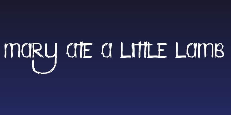 Mary Ate A Little Lamb Social Header