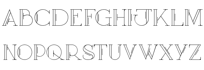 Mary [CAPS] Outline フォント 大文字